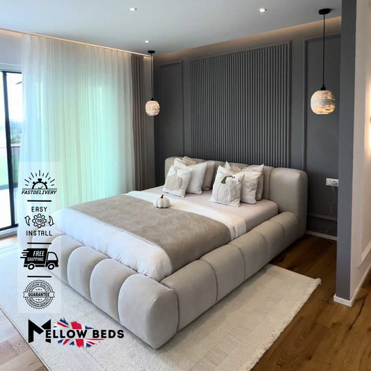 2025 Designer Platform Bed LuxeCloud Curve | Mellow Beds #B131