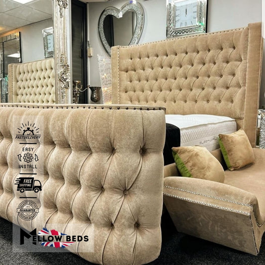 2025 Wingback Bed StudRidge Luxe | Mellow Beds #B29