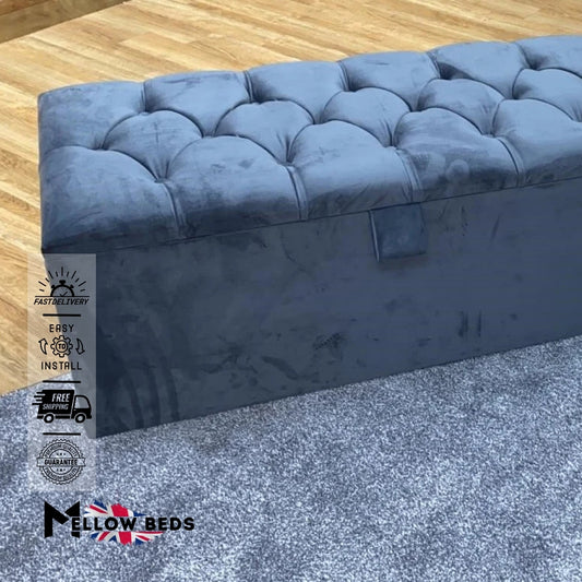 2025 Ottoman Storage Box VelvetTuck Luxe | Mellow Beds #B185