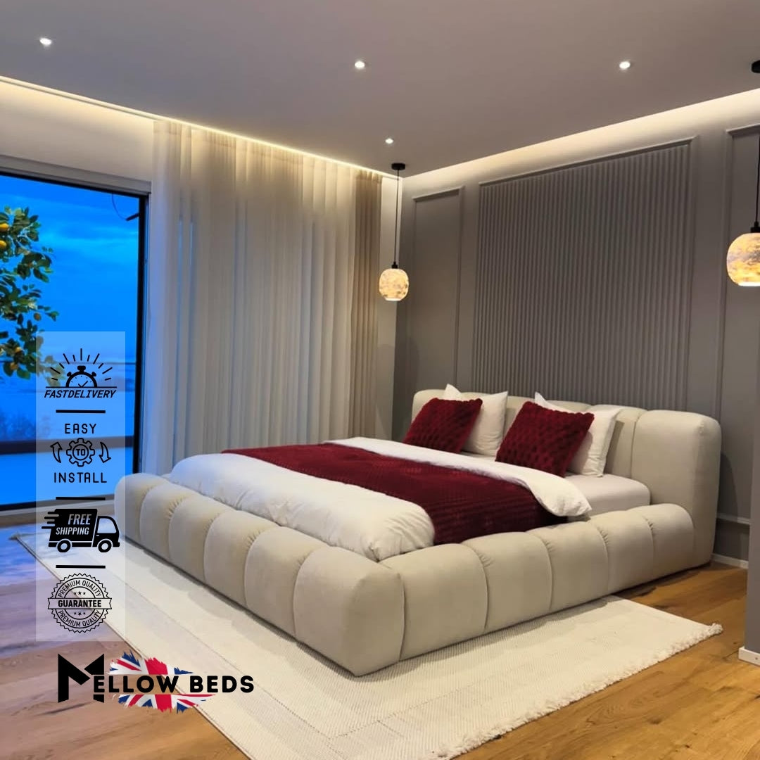 2025 Designer Platform Bed LuxeCloud Curve | Mellow Beds #B131