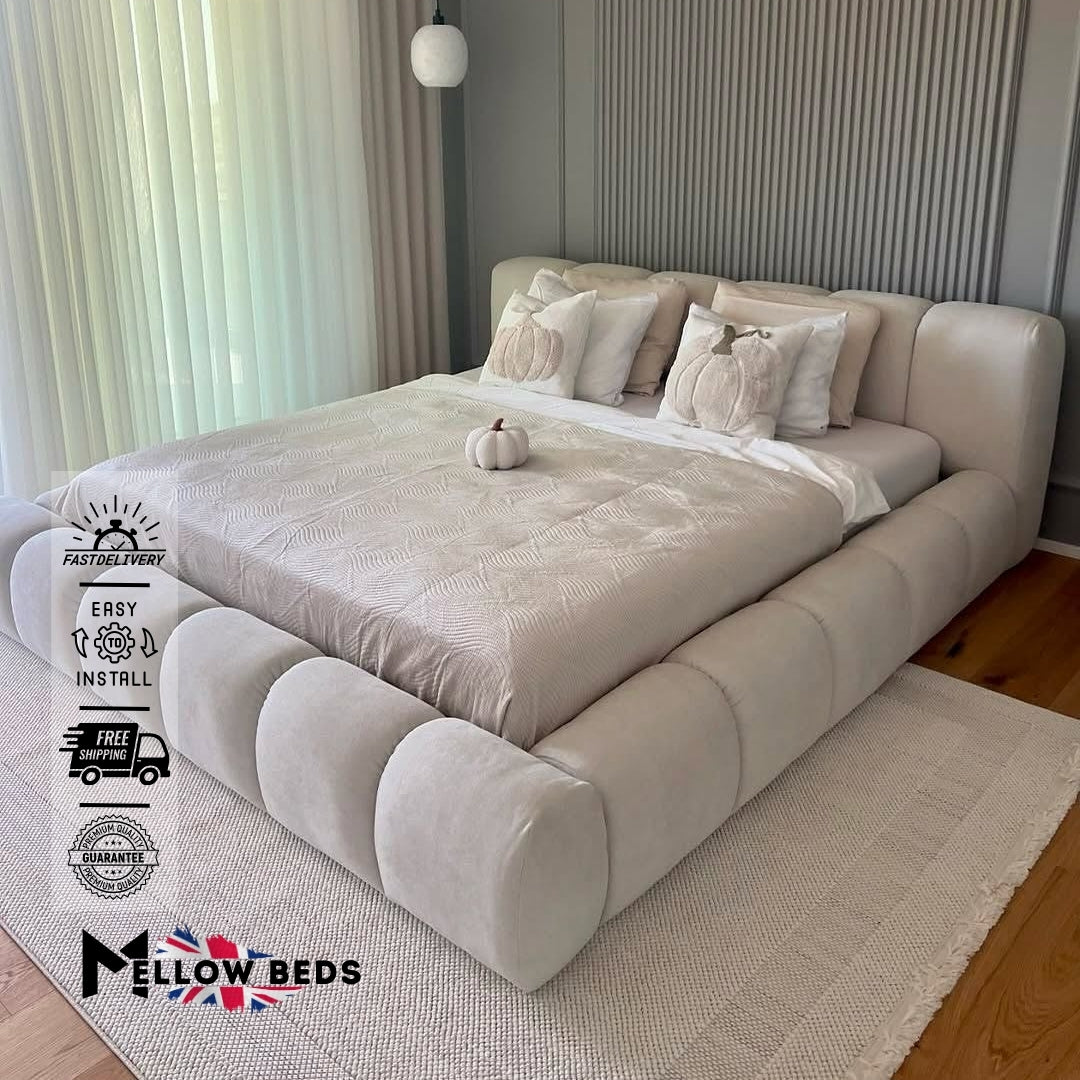 2025 Designer Platform Bed LuxeCloud Curve | Mellow Beds #B131