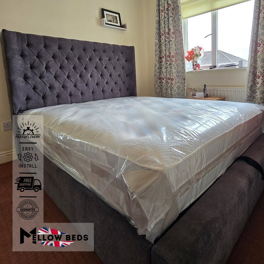 2025 Ottoman Storage Bed DeepButton Classic | Mellow Beds #B68