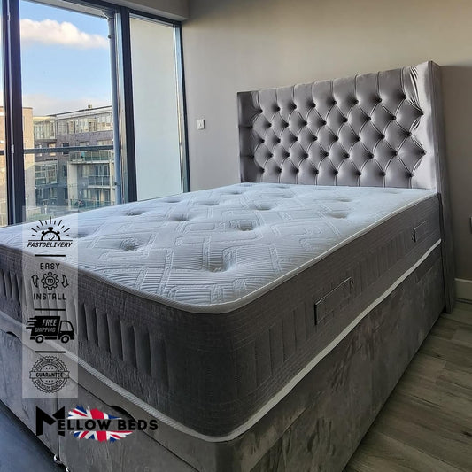 2025 Divan Bed CrystalTuft Elegance | Mellow Beds #B148