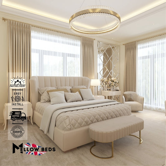 2025 Wingback Bed LuxeGlide Design | Mellow Beds #B99