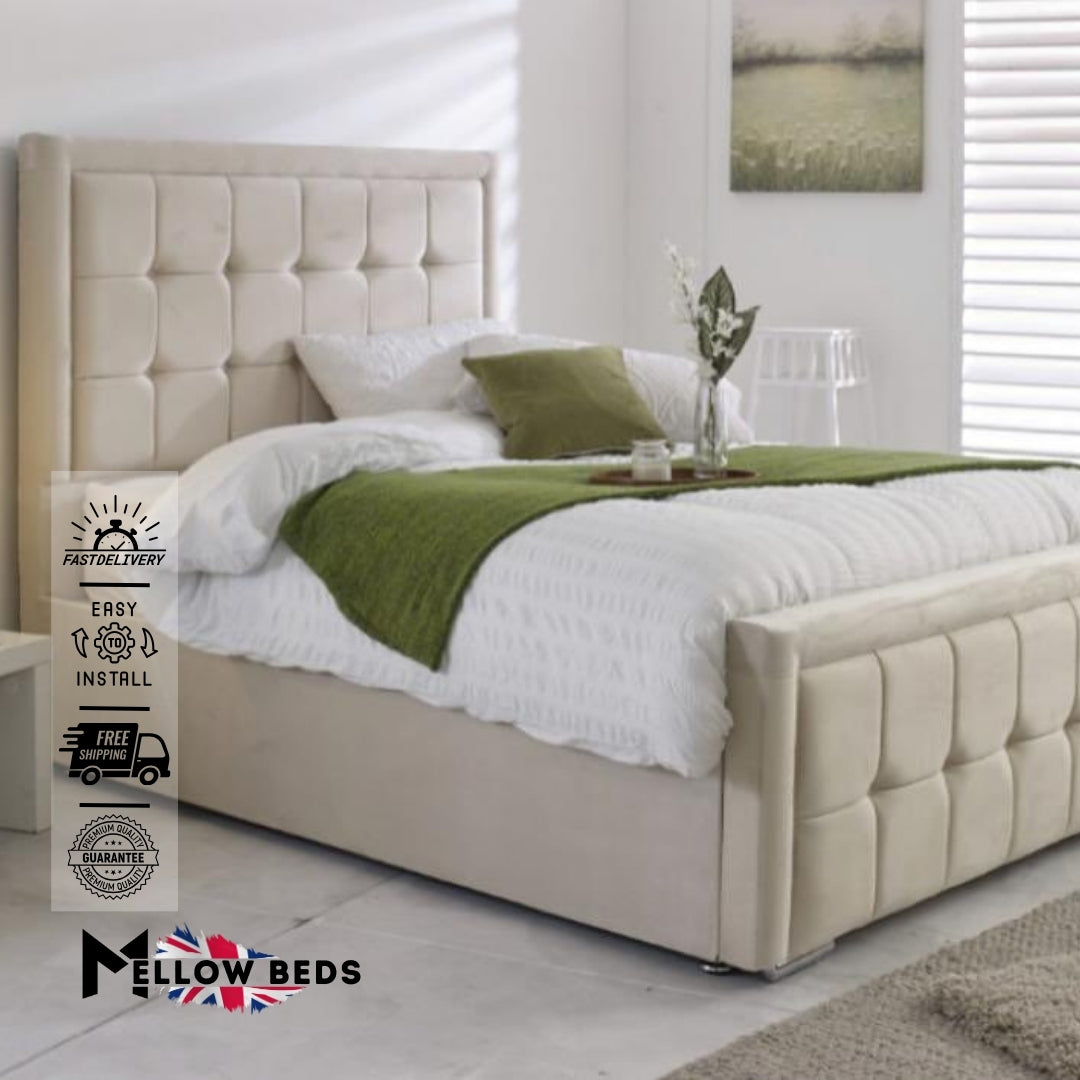 2025 Gas Lift Bed CuboPlush Panel | Mellow Beds #B158