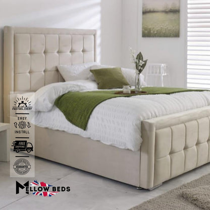 2025 Gas Lift Bed CuboPlush Panel | Mellow Beds #B158