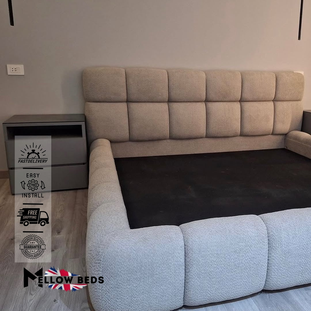 2025 Low Platform Bed PlushGrid Luxe | Mellow Beds #B136