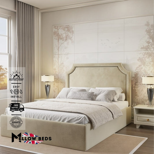 2025 Modern Bed CurveCrown Headboard | Mellow Beds #B60
