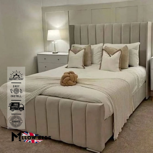 2025 Wingback Bed PlushLine Vertical | Mellow Beds #B54