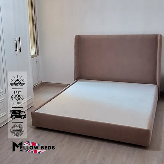 2025 Wingback Bed Low Base SmoothForm Minimal | Mellow Beds #B51