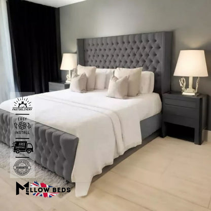 2025 Wingback Bed SereneLuxe Comfort | Mellow Beds #B40