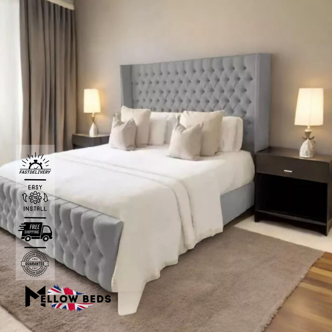 2025 Wingback Bed SereneLuxe Comfort | Mellow Beds #B40
