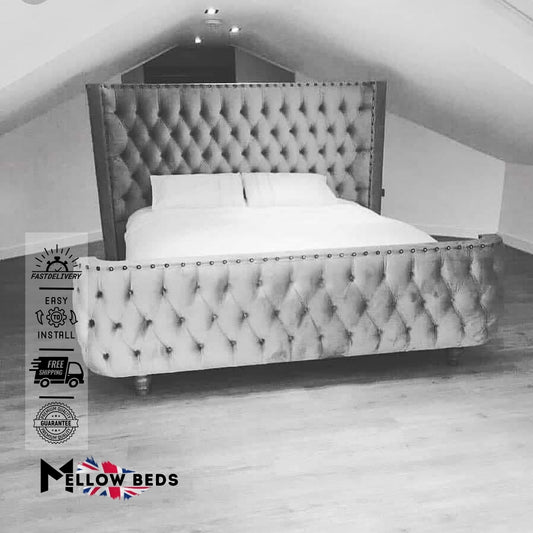 2025 Wingback Bed StudRidge Luxe | Mellow Beds #B29