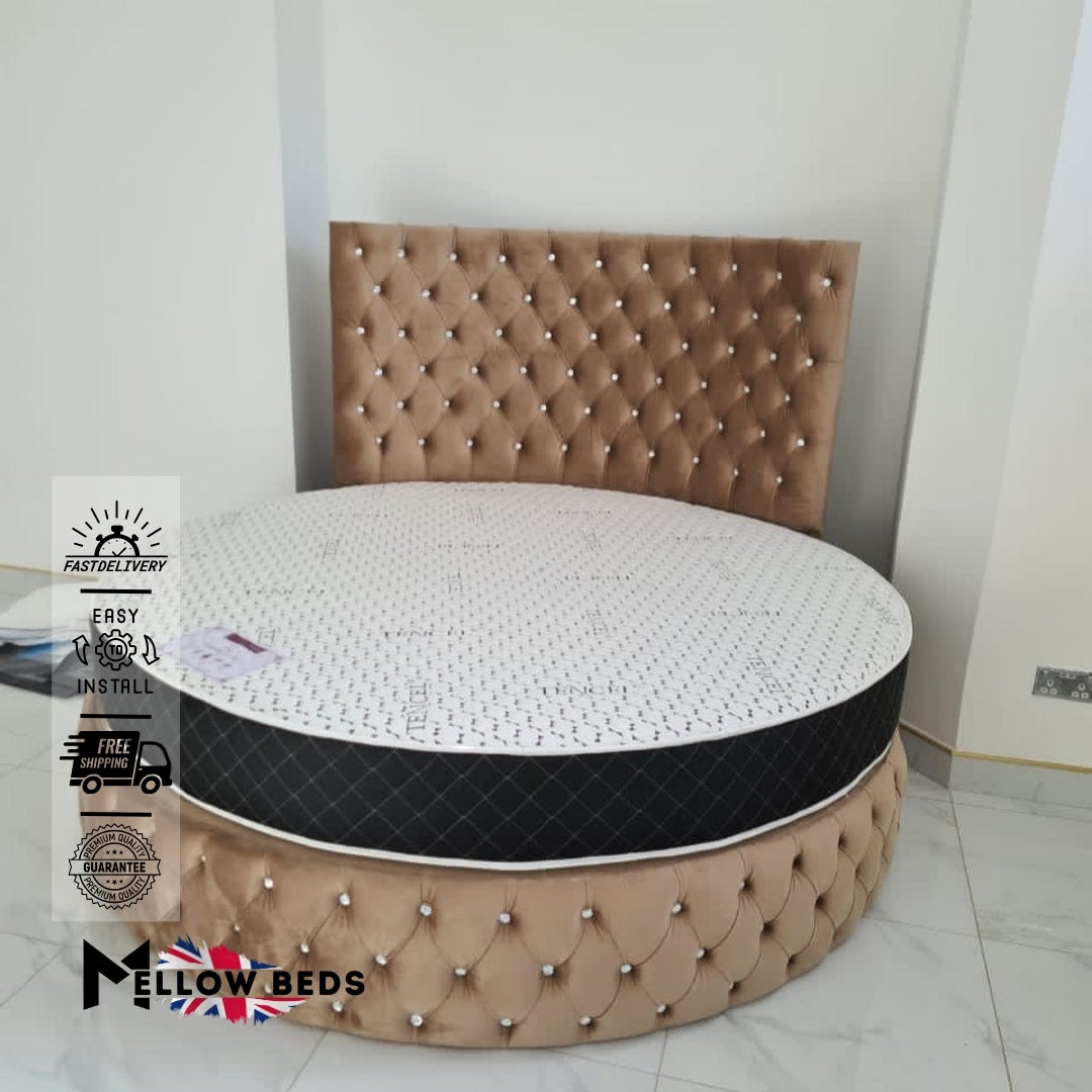 2025 Round Bed Crystaluxe Curve | Mellow Beds #B20