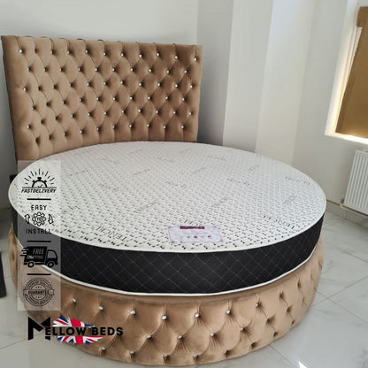 2025 Round Bed Crystaluxe Curve | Mellow Beds #B20
