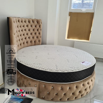 2025 Round Bed Crystaluxe Curve | Mellow Beds #B20