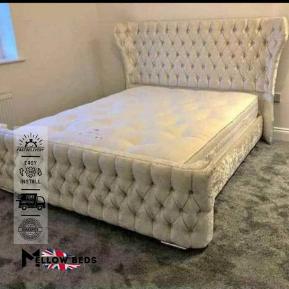 2025 Wingback Bed DiamondLuxe Design | Mellow Beds #B9