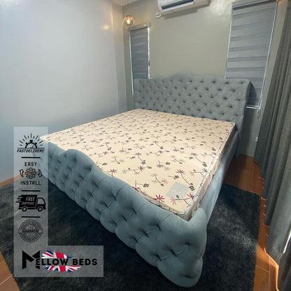 2025 Luxury Bed CloudNest with Deep Buttoned Frame | Mellow Beds #B3