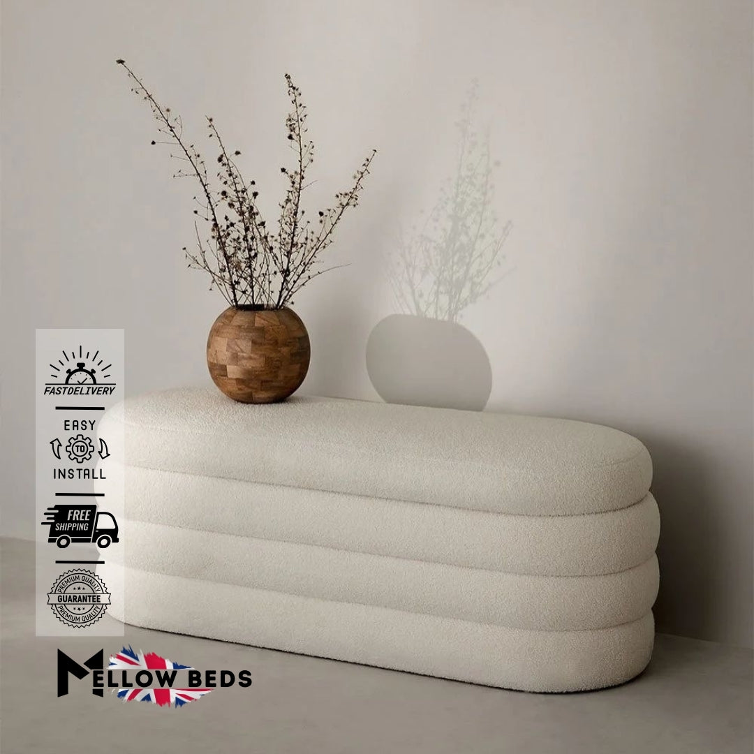 2025 Ottoman Designer Bench SoftStack Minimal | Mellow Beds #B178