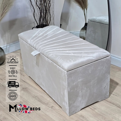 2025 Ottoman Storage Box ShellWeave Luxe | Mellow Beds #B182