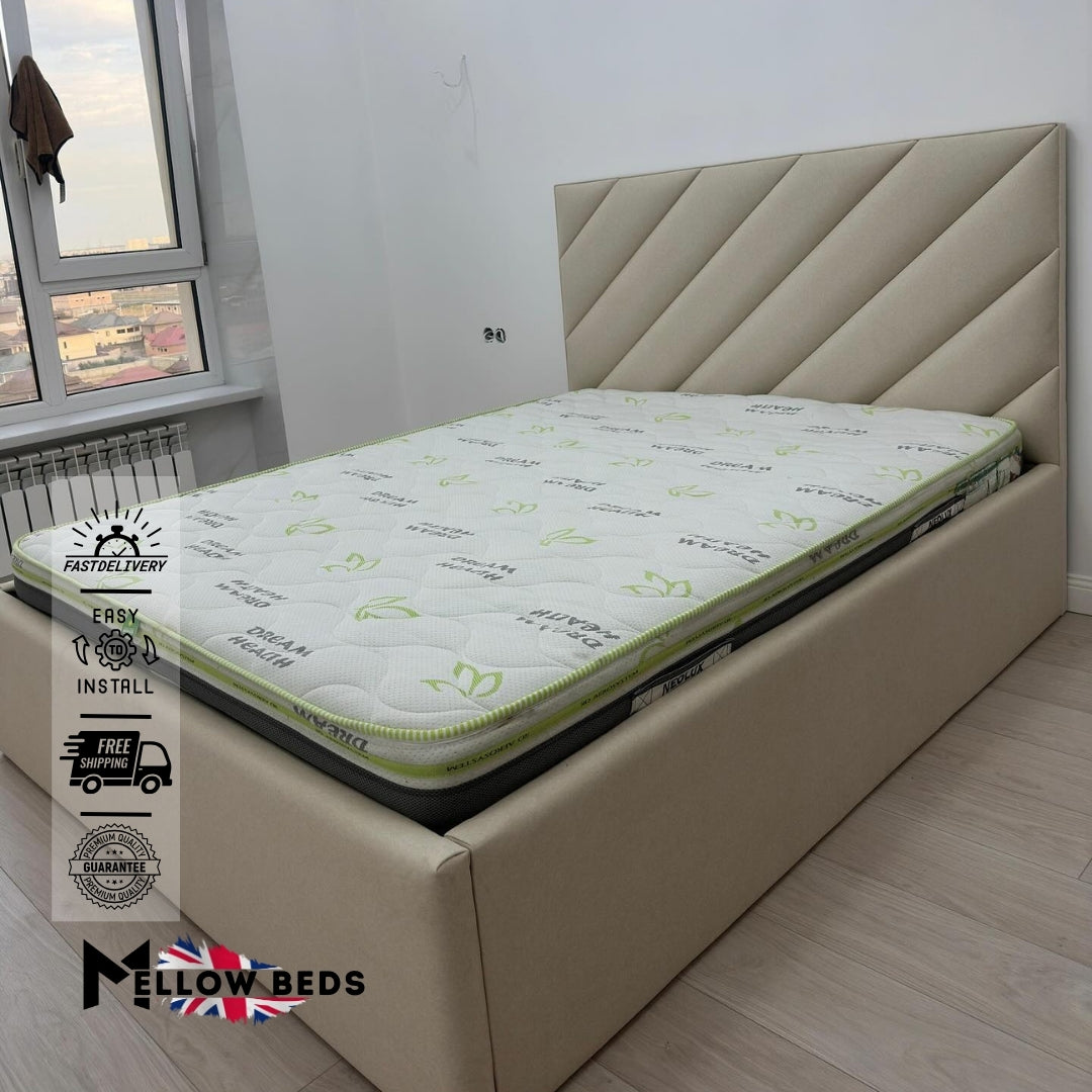 2025 Panel Bed DiagonalLine Luxe | Mellow Beds #B90