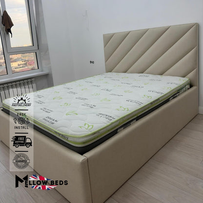 2025 Panel Bed DiagonalLine Luxe | Mellow Beds #B90