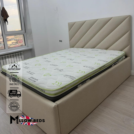 2025 Panel Bed DiagonalLine Luxe | Mellow Beds #B90