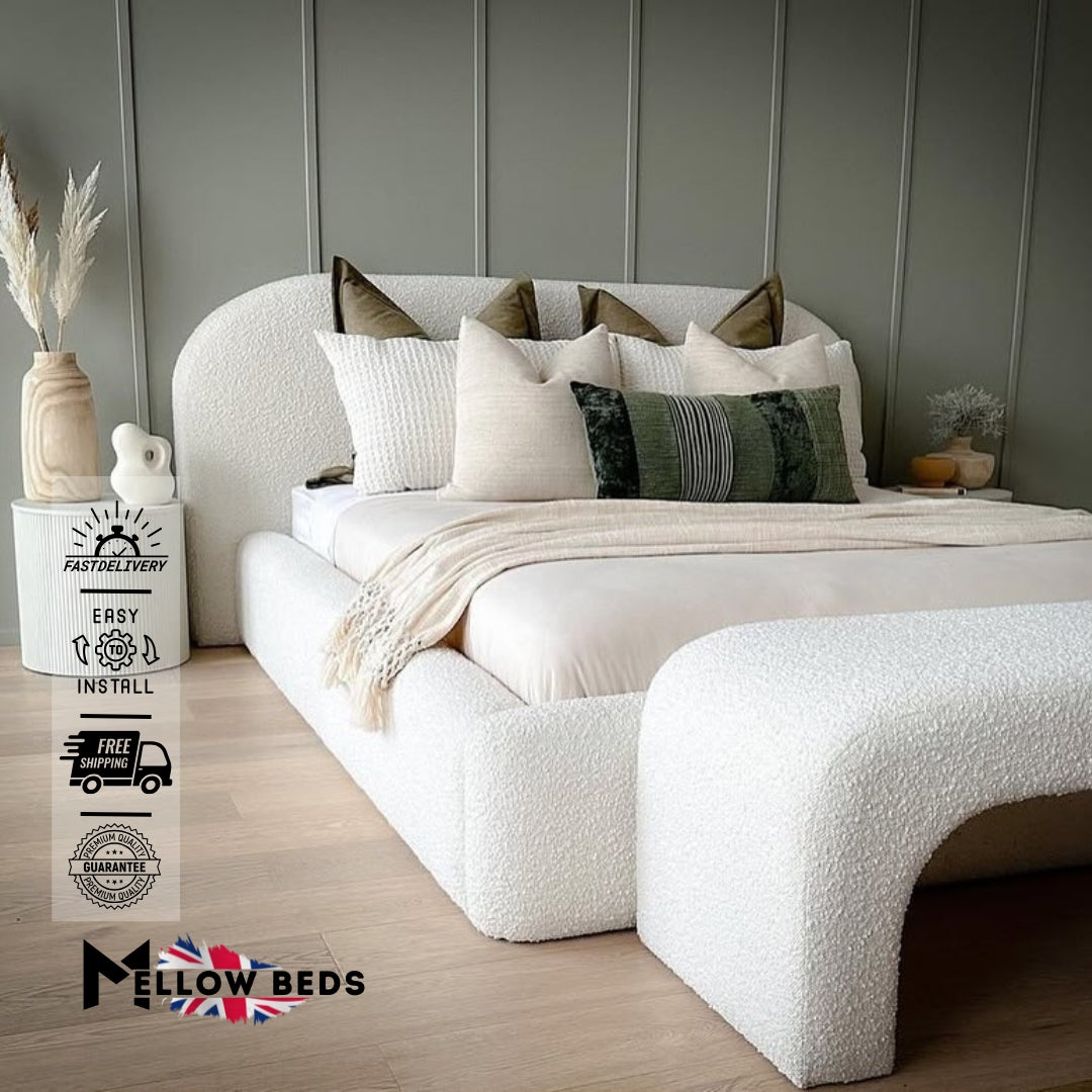 2025 Platform Bed Soft CloudArc Cream | Mellow Beds #B1