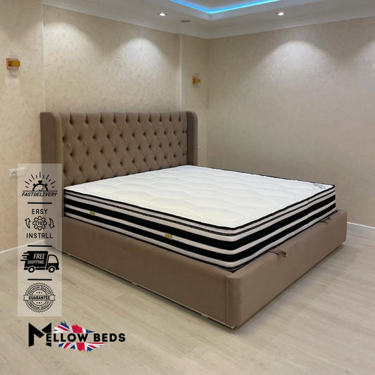 2025 Wingback Bed ChesterCharm Tufted | Mellow Beds #B83