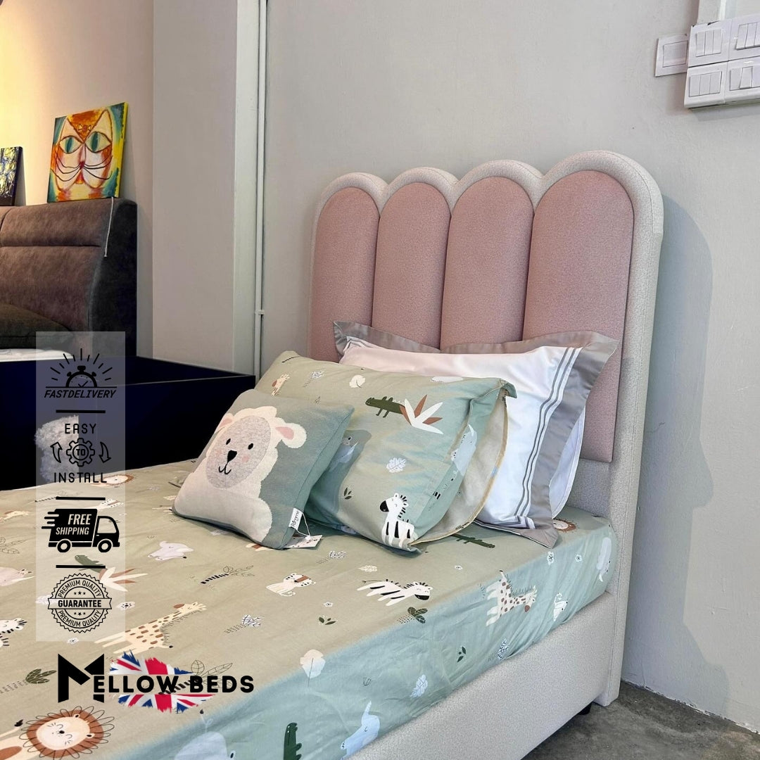 2025 Kids Bed SoftShell Scallop Design | Mellow Beds #B113